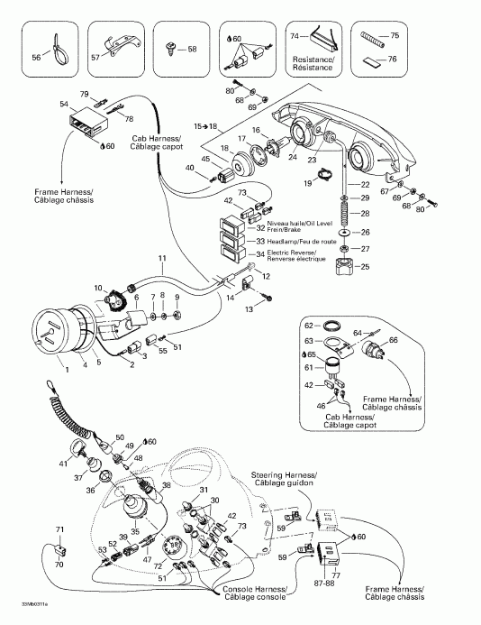 snowmobile SkiDoo  Grand Touring 380 F/550 F, 2003 - Electrical System