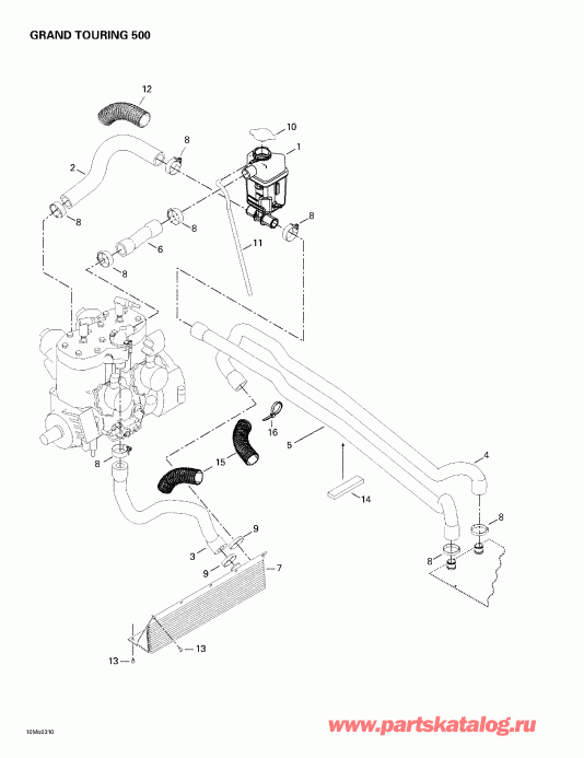 �������� Skidoo Grand Touring 500/600/700, 2003 - Cooling System (493)
