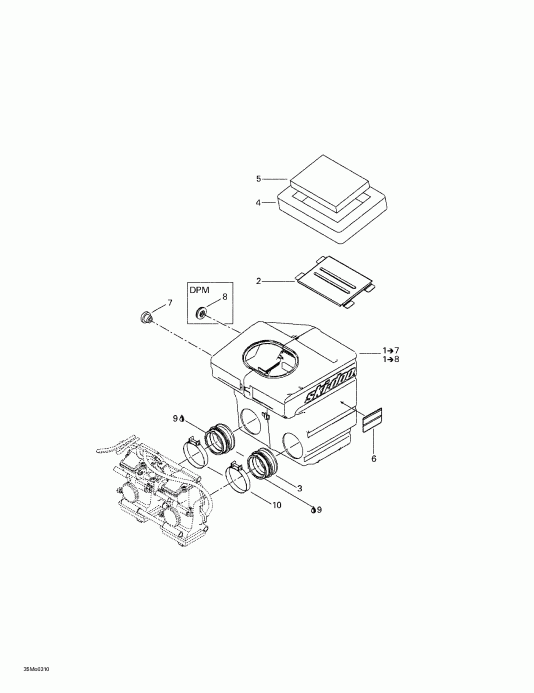  BRP SkiDoo Grand Touring 500/600/700, 2003 - Air   System