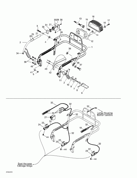 snowmobile Skidoo Grand Touring 500/600/700, 2003  - Luggage Rack