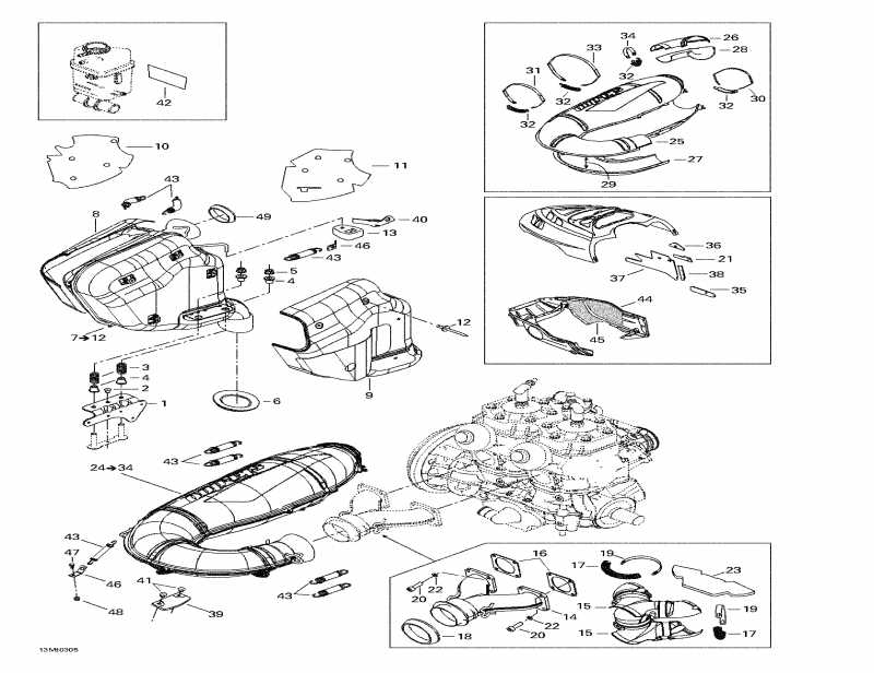  SKIDOO  Grand Touring SE 800 SDI, 2003 - Muffler