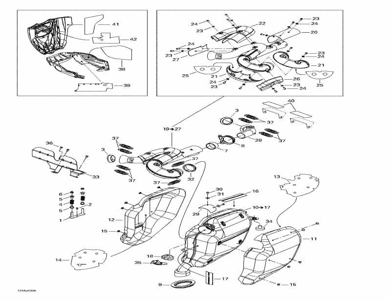 �������� Ski-doo Grand Touring V-1000, 2003 - Muffler