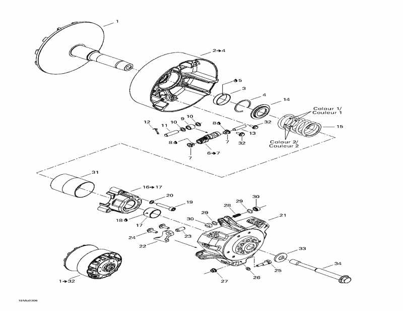  Skidoo  Grand Touring V-1000, 2003 - Drive Pulley