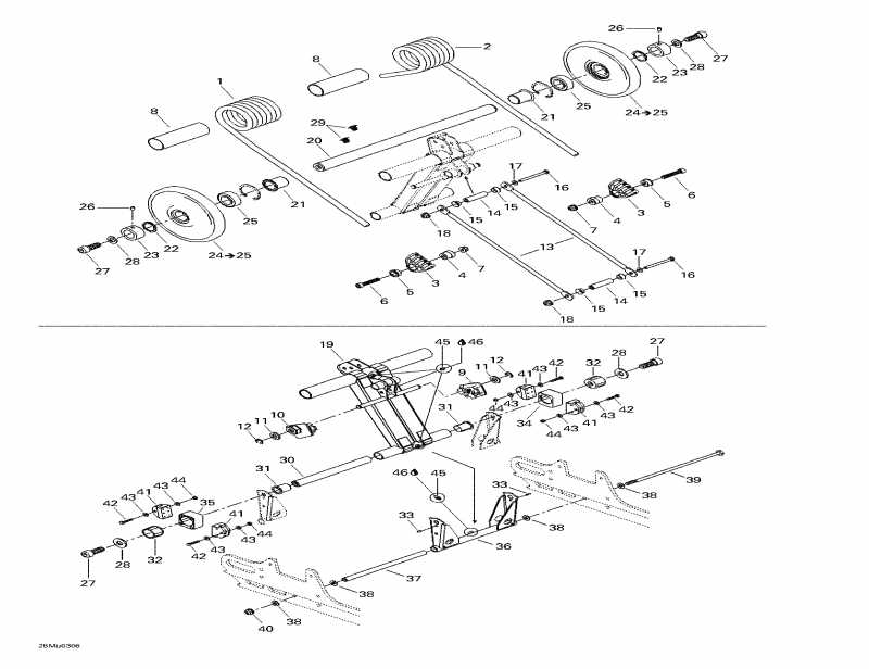  ski-doo Grand Touring V-1000, 2003  - Rear Arm