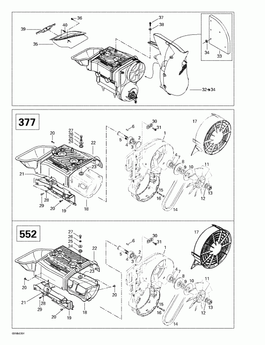    Legend 380F/550F, 2003 - Cooling System And Fan