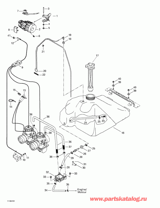 snowmobile Skidoo - Fuel System
