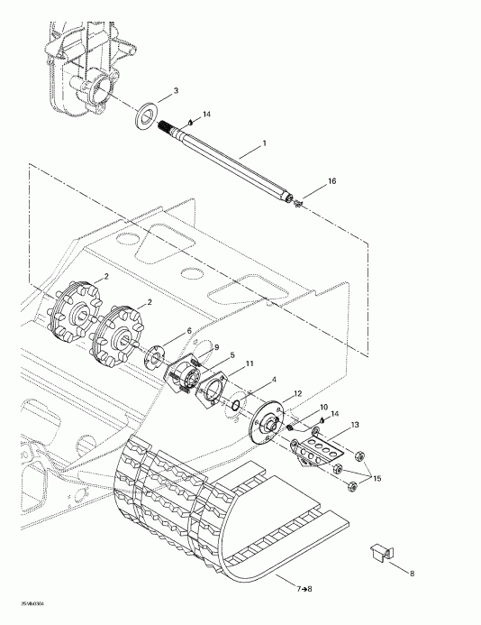 ski-doo  Legend 380F/550F, 2003 - Drive Axle And Track