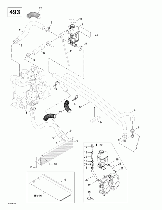  Ski-doo  Legend 500/600/700, 2003 -  System (493)