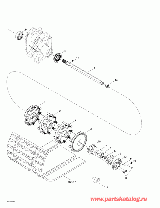 ski-doo ������ Legend 500/600/700, 2003 - Drive Axle And Track
