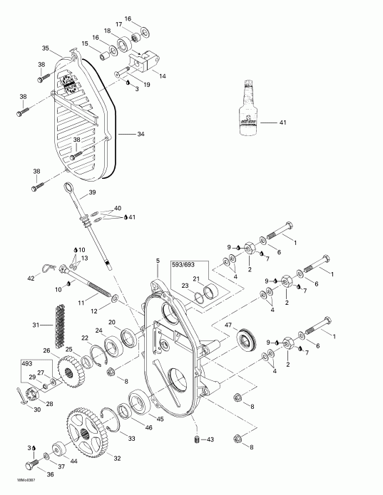 snowmobile Skidoo - Transmission