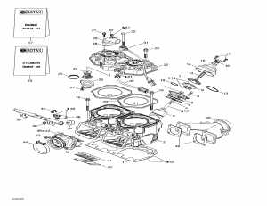 01- ,  ,   (01- Cylinder, Exhaust Manifold, Reed Valve)