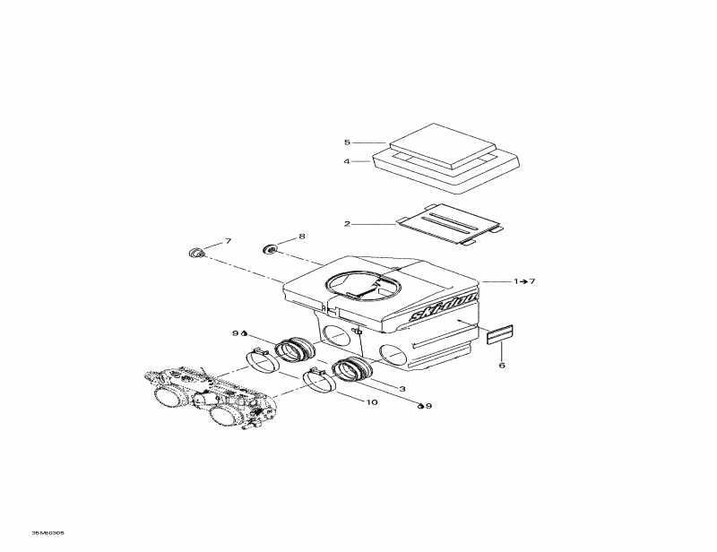  Skidoo Legend SE 800 SDI, 2003  - Air Intake System