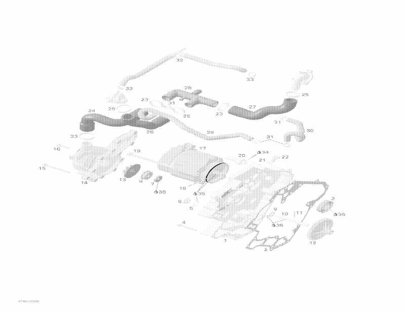 Legend V-1000, 2003  - Water Pump, Alternator, Ignition Cover