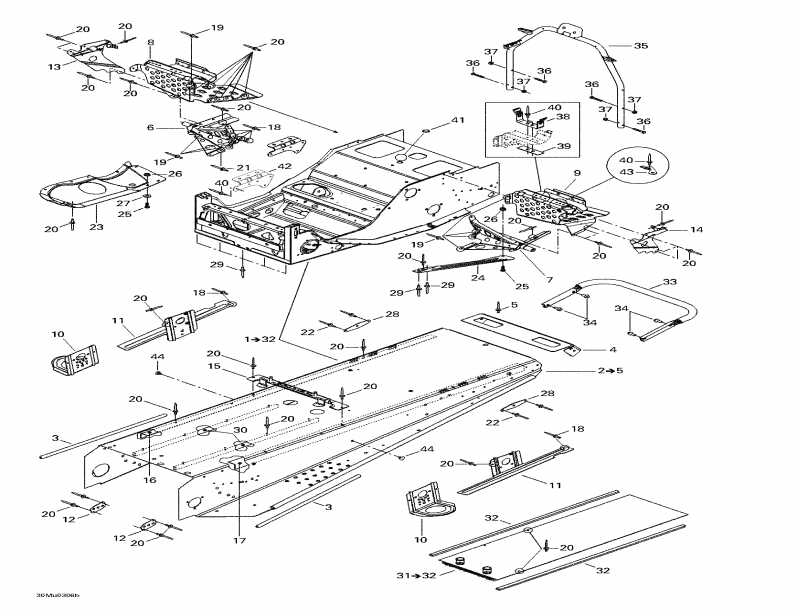 snowmobile BRP Legend V-1000, 2003 - Frame And Accessories 2