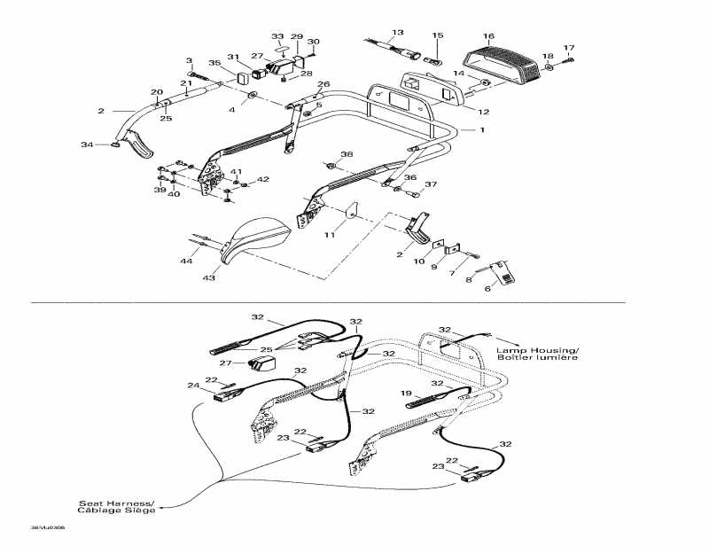 snowmobile Skidoo Legend V-1000, 2003  - Luggage Rack (grand Tou V-1000)