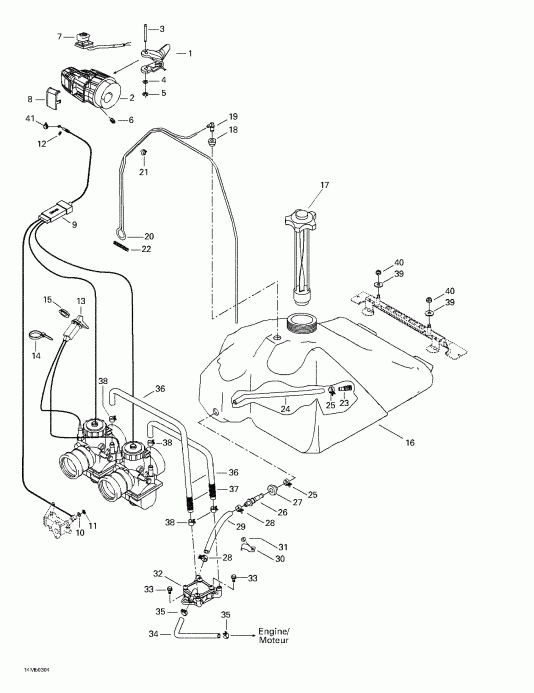  Skidoo MX Z 380 F/550 F, 2003 - Fuel System