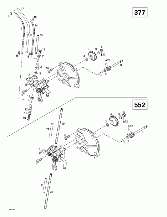 �������� Ski-doo MX Z 380 F/550 F, 2003 - Oil Injection System