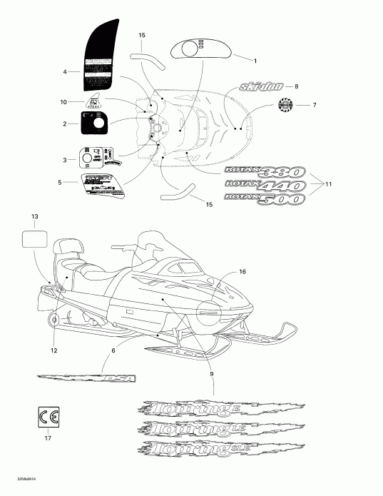Ski-doo  MX Z 380 F/550 F, 2003 -  2