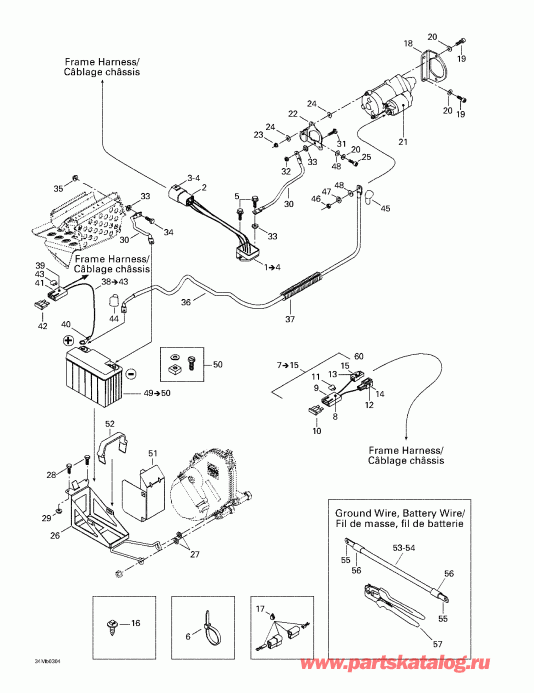 snowmobile Skidoo  MX Z 380 F/550 F, 2003 - Battery  