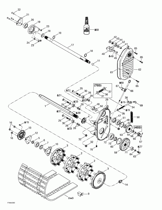 ski-doo ����������� MX Z 500/600/600 HO/700/800, 2003 - Drive System