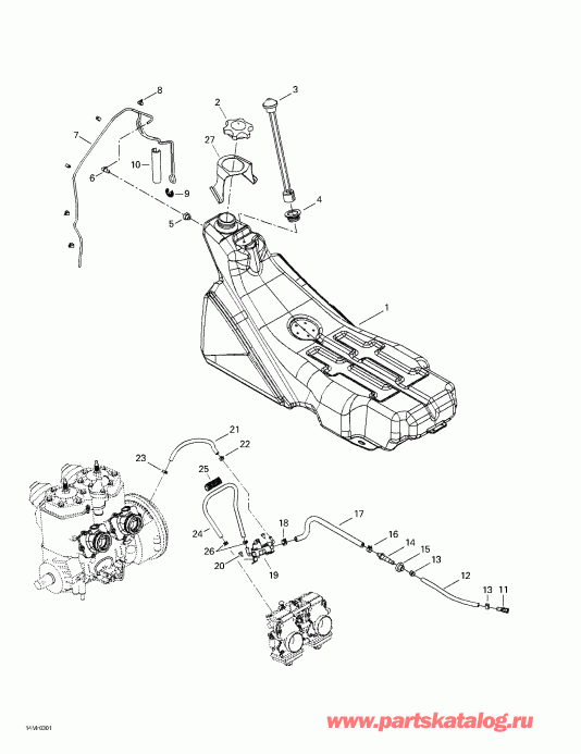   MX Z Rev 600 HO/800/007 Special Edition, 2003 - Fuel System