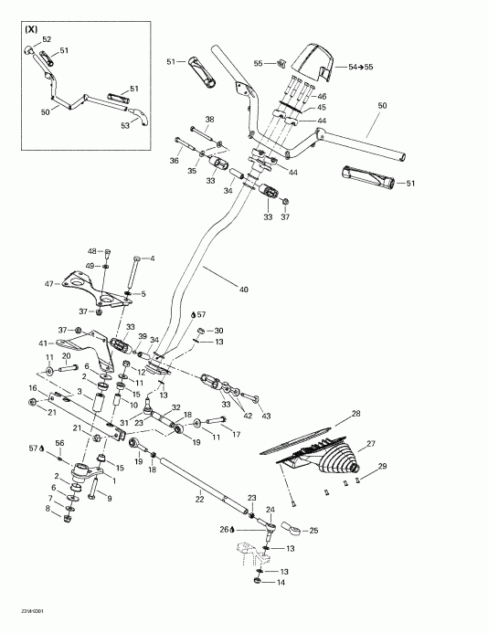   MX Z Rev 600 HO/800/007 Special Edition, 2003 - Steering System