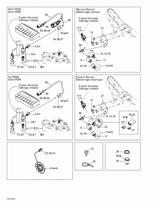  Skidoo MX Z Rev 600 HO/800/007 Special Edition, 2003 - Electrical System 2