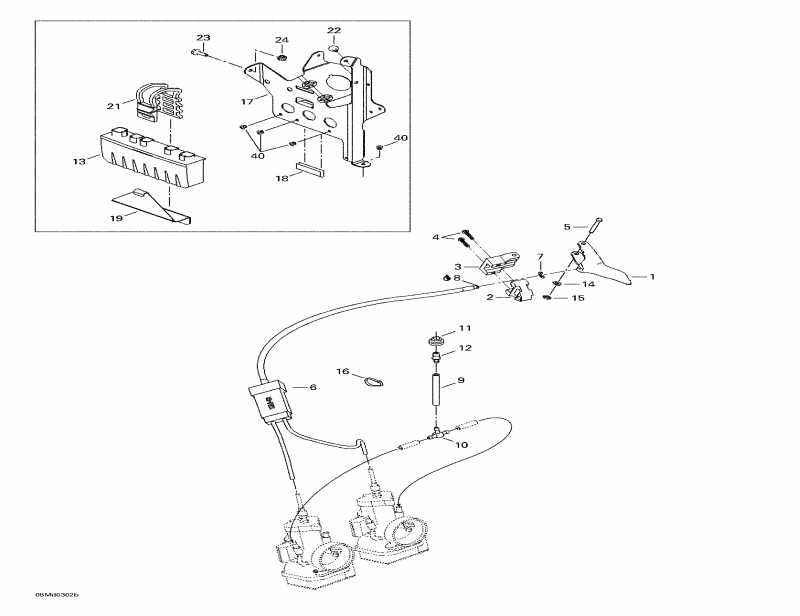 snowmobile Ski Doo MX Z X 440, 2003  - Engine 2