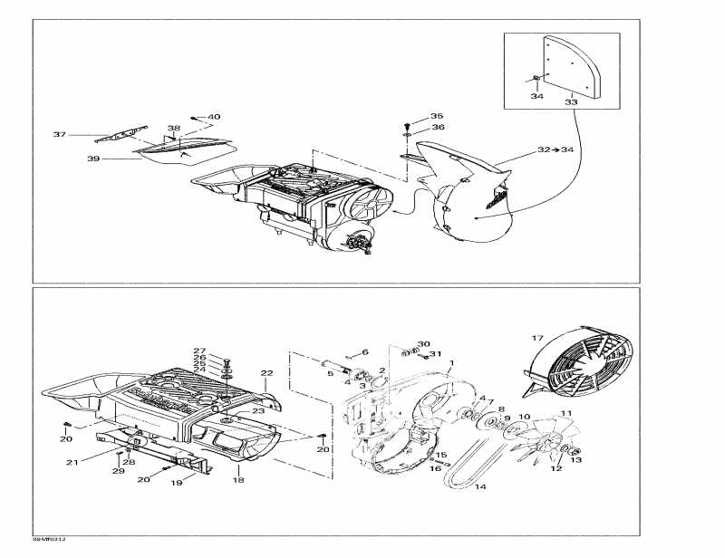 BRP Skandic 500F, 2003 - Cooling System And Fan