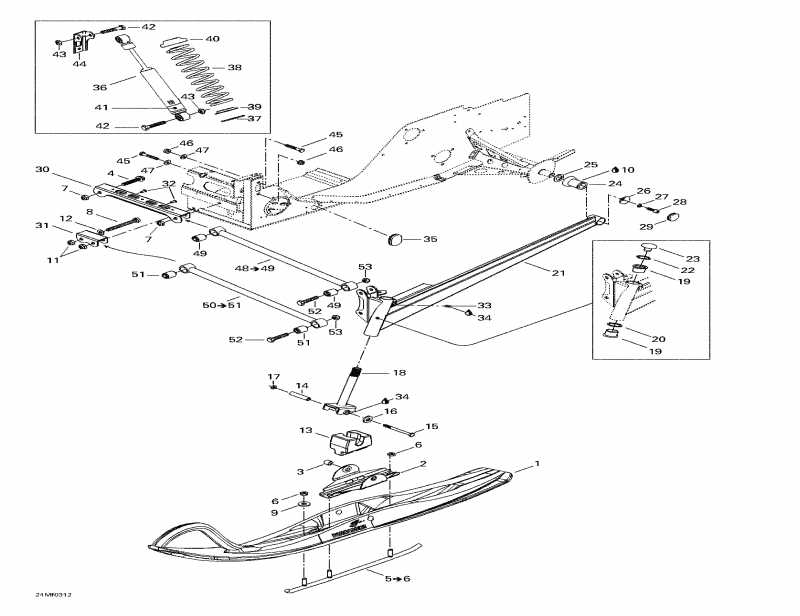 snowmobile ski-doo - Front Suspension And Ski