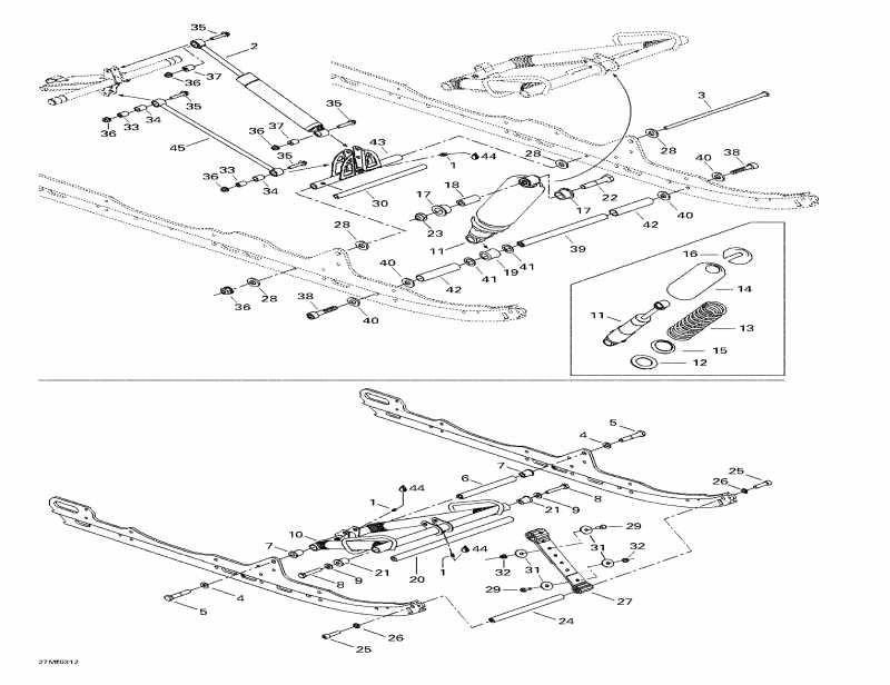 snowmobile  Skandic 500F, 2003 - Front Arm