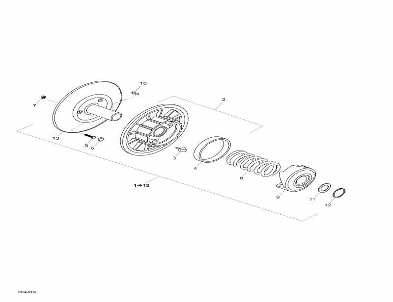 snowmobile SkiDoo - Driven Pulley