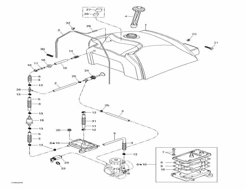 snowmobile   Skandic LT 440F, 2003 - Fuel System