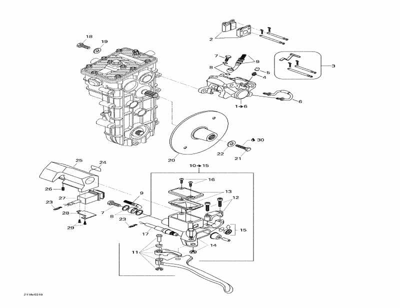snowmobile  Skandic Super Wide Track 500 F, 2003 - Brake