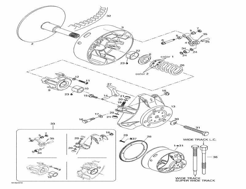  SKIDOO Skandic Wide Track 500 F, 2003  - Drive Pulley