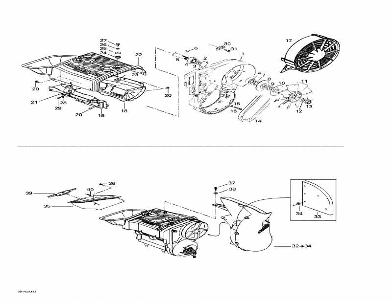�������� BRP Summit 550 F, 2003 - ���������� System � Fan