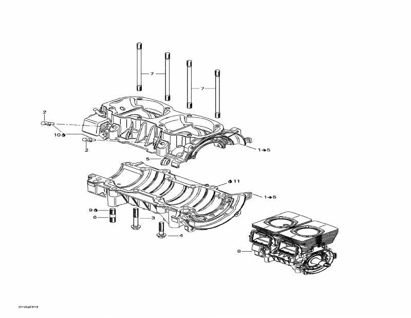   Summit 550 F, 2003  - Crankcase