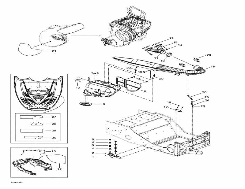 Skidoo Summit 550 F, 2003  - Muffler