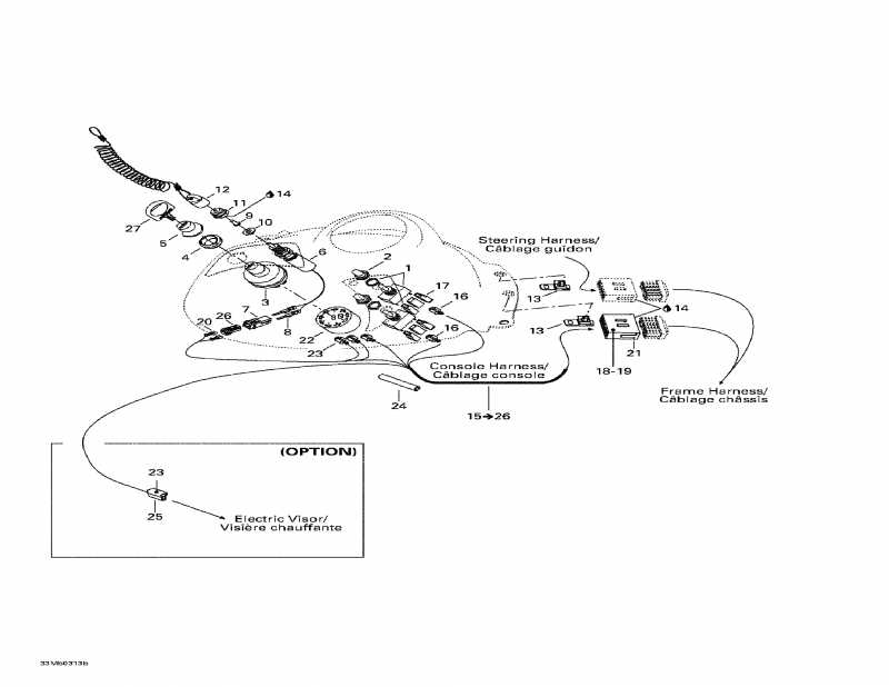 Skidoo Summit 550 F, 2003  - Console Harness