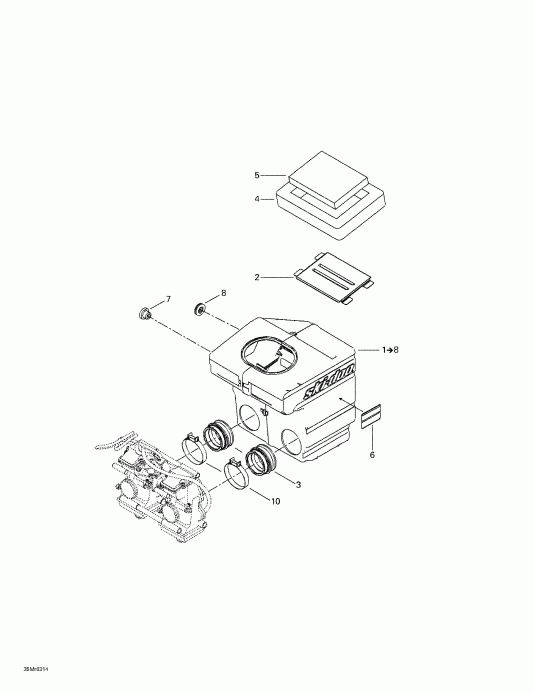 Skidoo Summit 600 HO/700/800 HO, 2003 - Air ������� ������ System