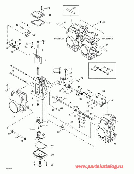    Summit 600 HO/700/800 HO, 2003 - Carburetors