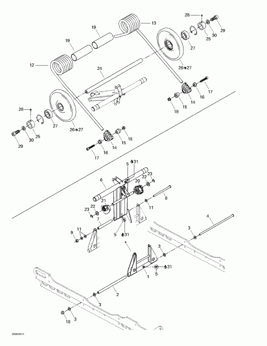 �������� BRP SkiDoo ������ Summit 600 HO/700/800 HO, 2003 - Rear �����