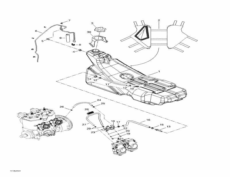 snowmobile BRP SkiDoo Summit X 800 HO, 2003 - Fuel System