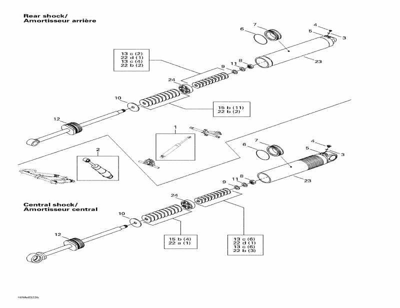   Summit X 800 HO, 2003  - Rear Take Apart Shocks
