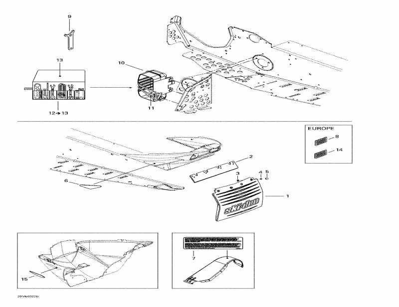 snowmobile BRP  Summit X 800 HO, 2003 - Utilities