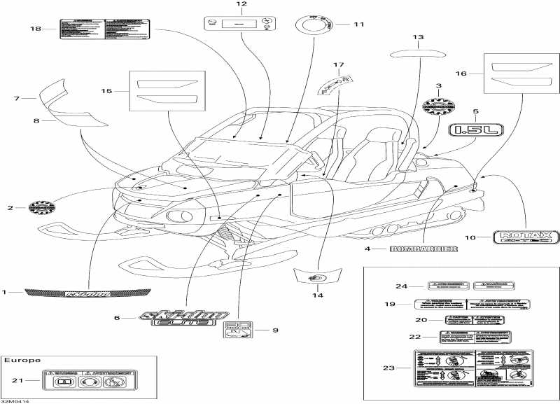 �������� Skidoo Elite 1500 1st Edition, 2004 - Decals