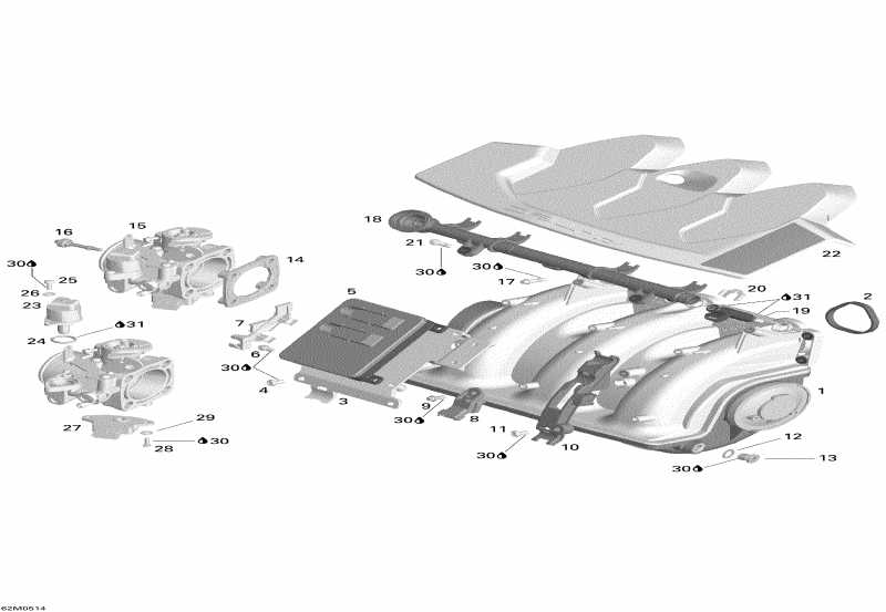 ski-doo  Elite 1500 2nd Edition, 2004 - Air Intake Manifold