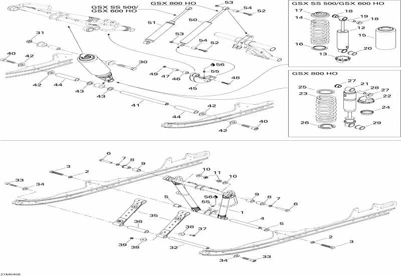 ��������  GSX 600 HO, 2004 - Front Arm