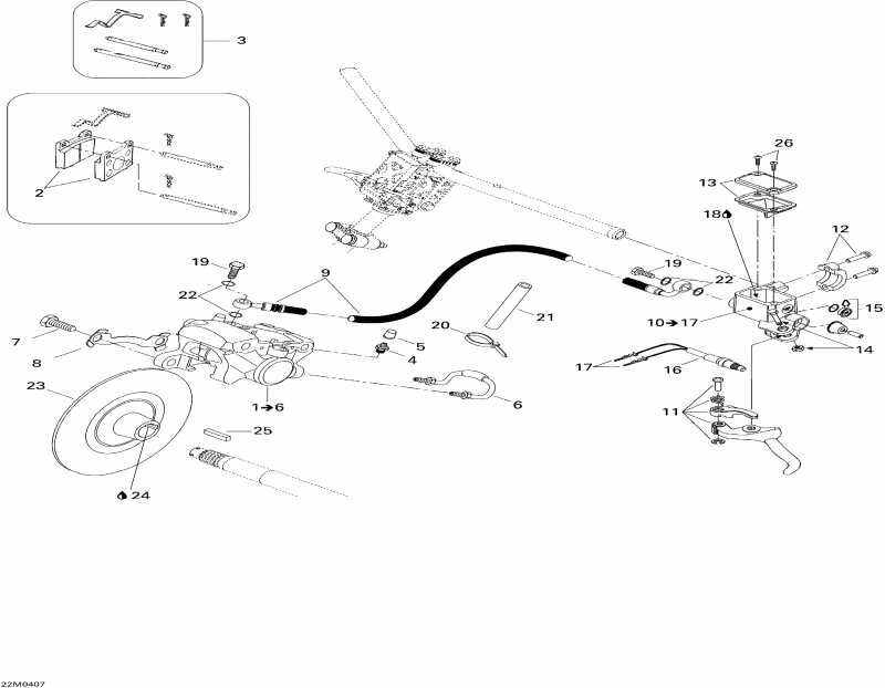 SKIDOO GSX 600 HO SDI, 2004 - Hydraulic Brake