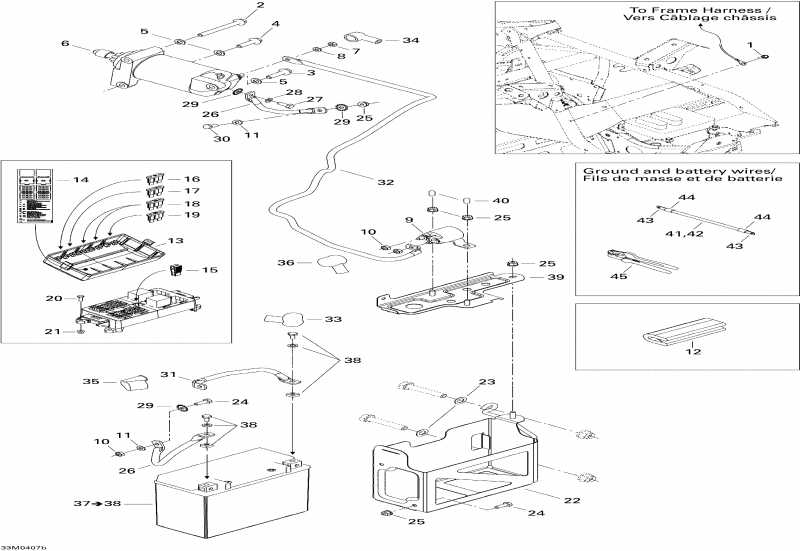 �������� Skidoo GSX 600 HO SDI, 2004 - Battery, Starter, Fuse Box